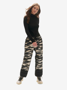 Woman HYBRID DOWN SWEATPANT - Zebra - front