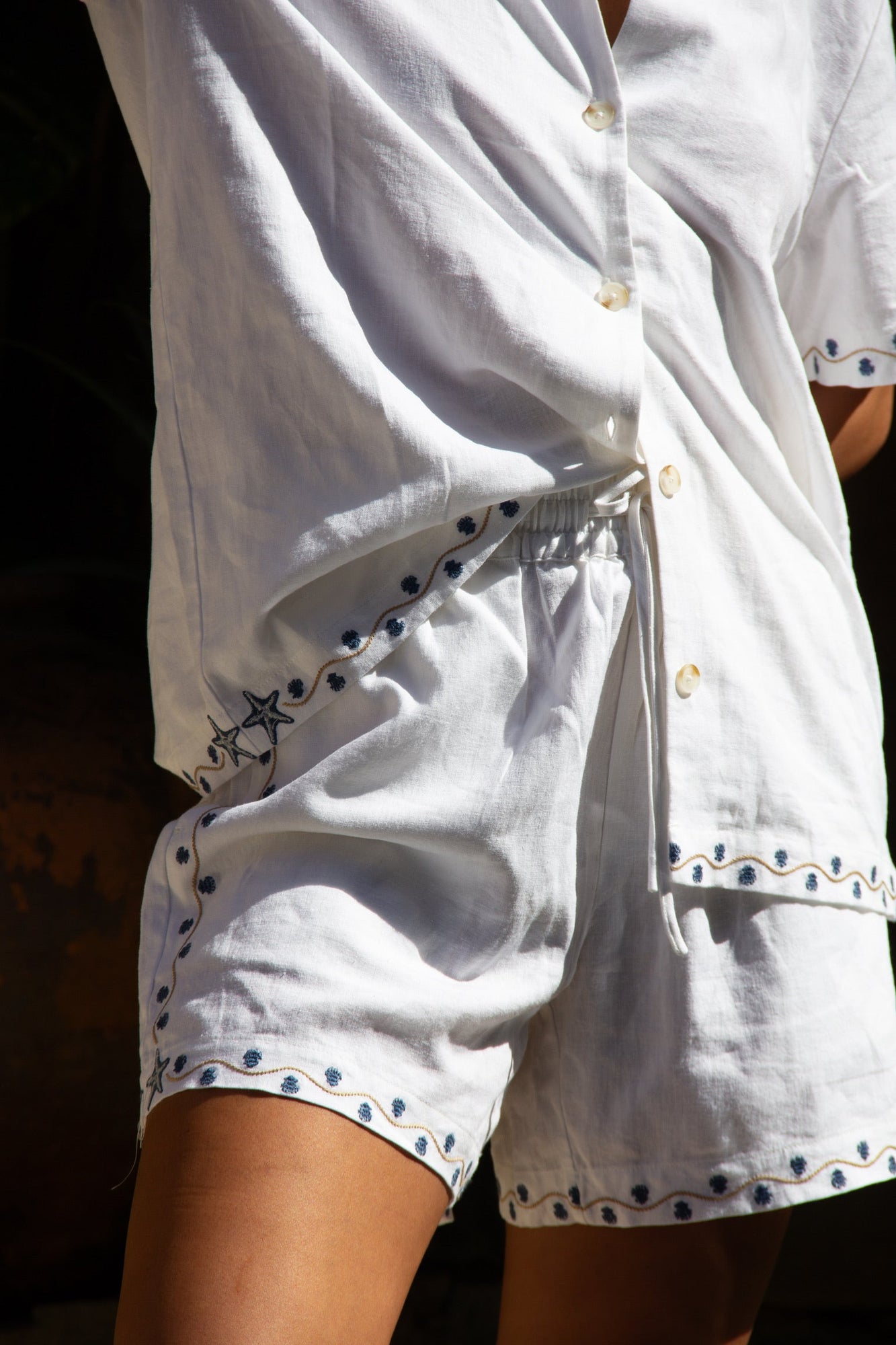 Beach House Linen Short | White