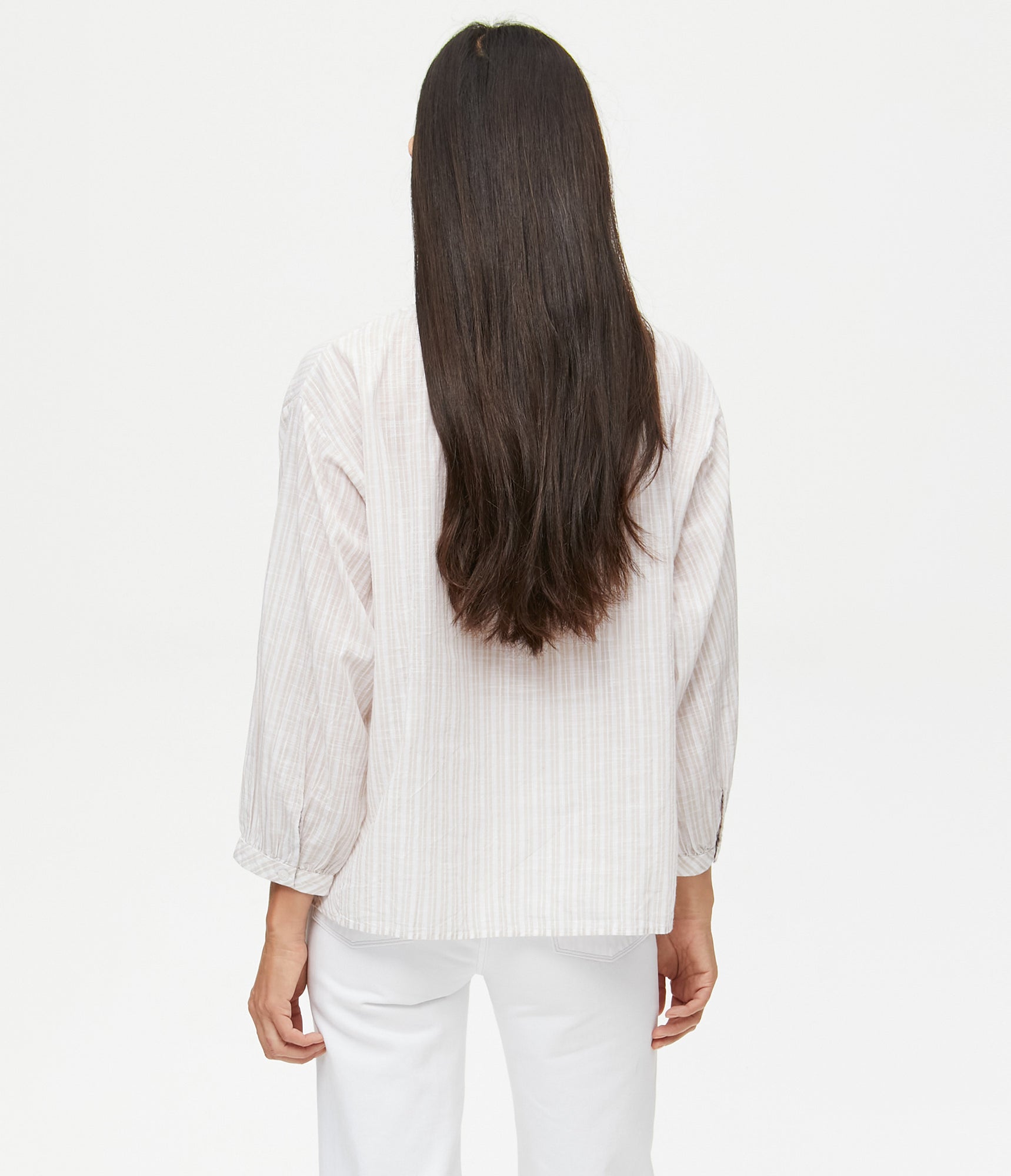 Charlie Popover Top | Sand Stripe