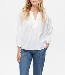 Charlie Popover Top | White