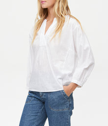 Charlie Popover Top | White
