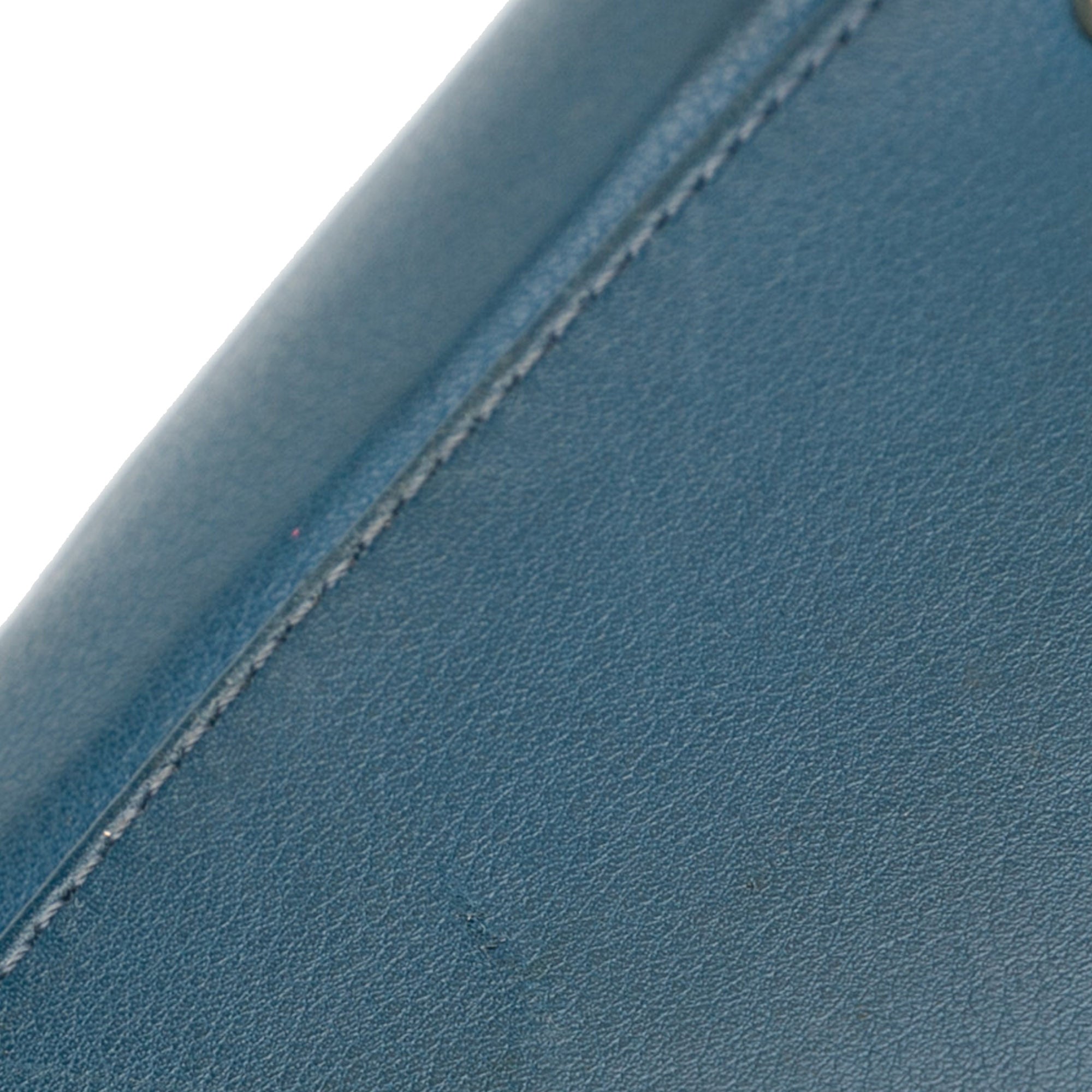 Chanel | Pre-Owned CC Chevron Calfskin Statement Shopping Tote | Blue/Dark BlueBlue/Dark Blue