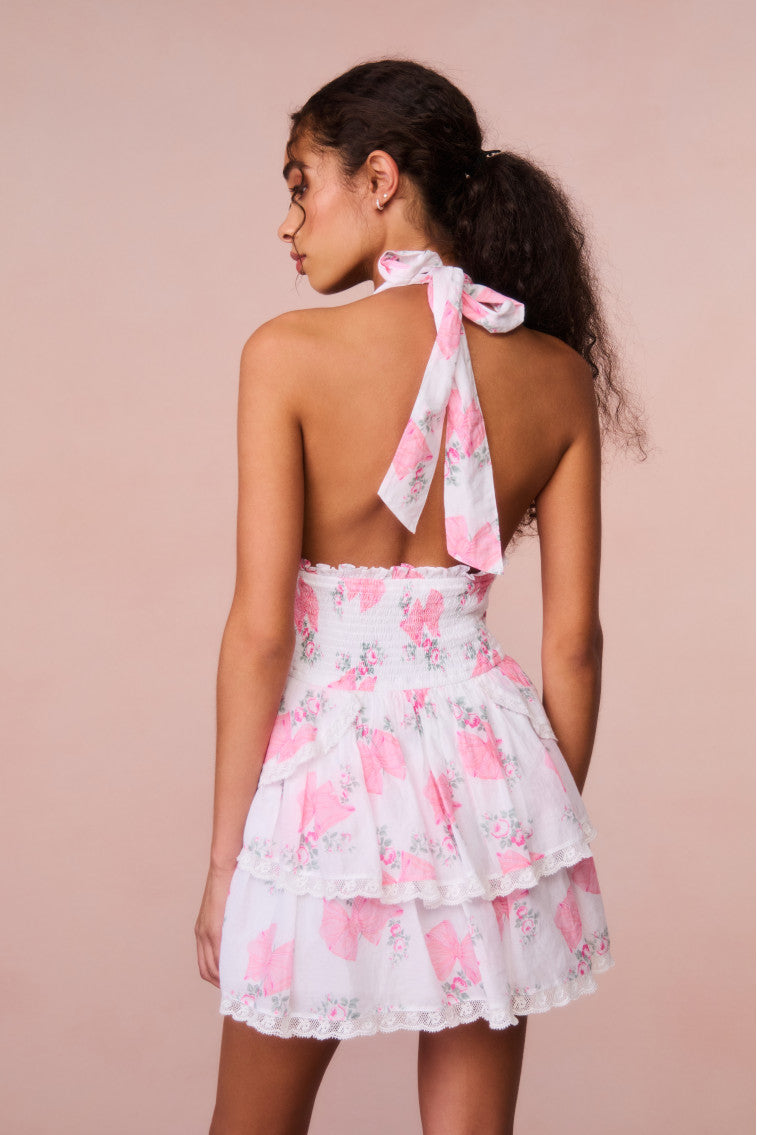 Deanna Rosa Beaux Halter Dress | Pink Mint