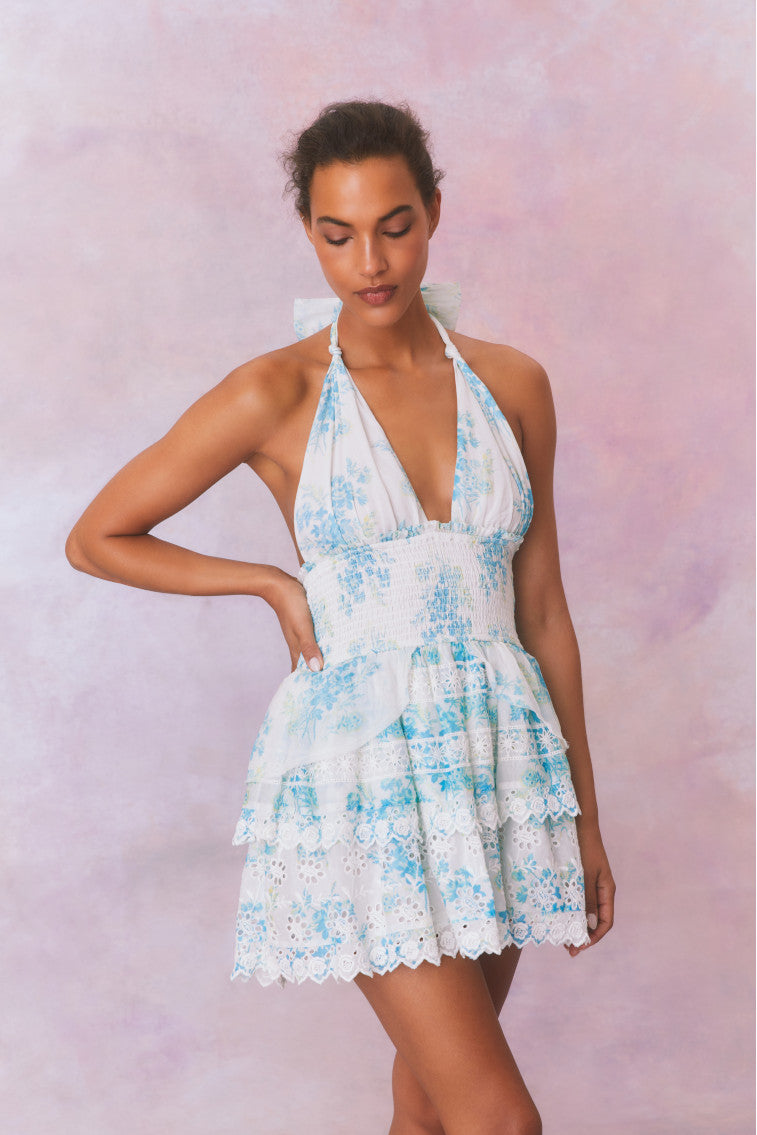 slim fit dress slacks Loveshackfancy Deanna Halter Dress