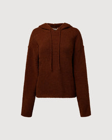 Boucle Hoodie | Brown