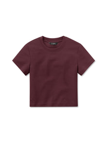 Womens | Tomboy Cropped Tee | Deep Cranberry