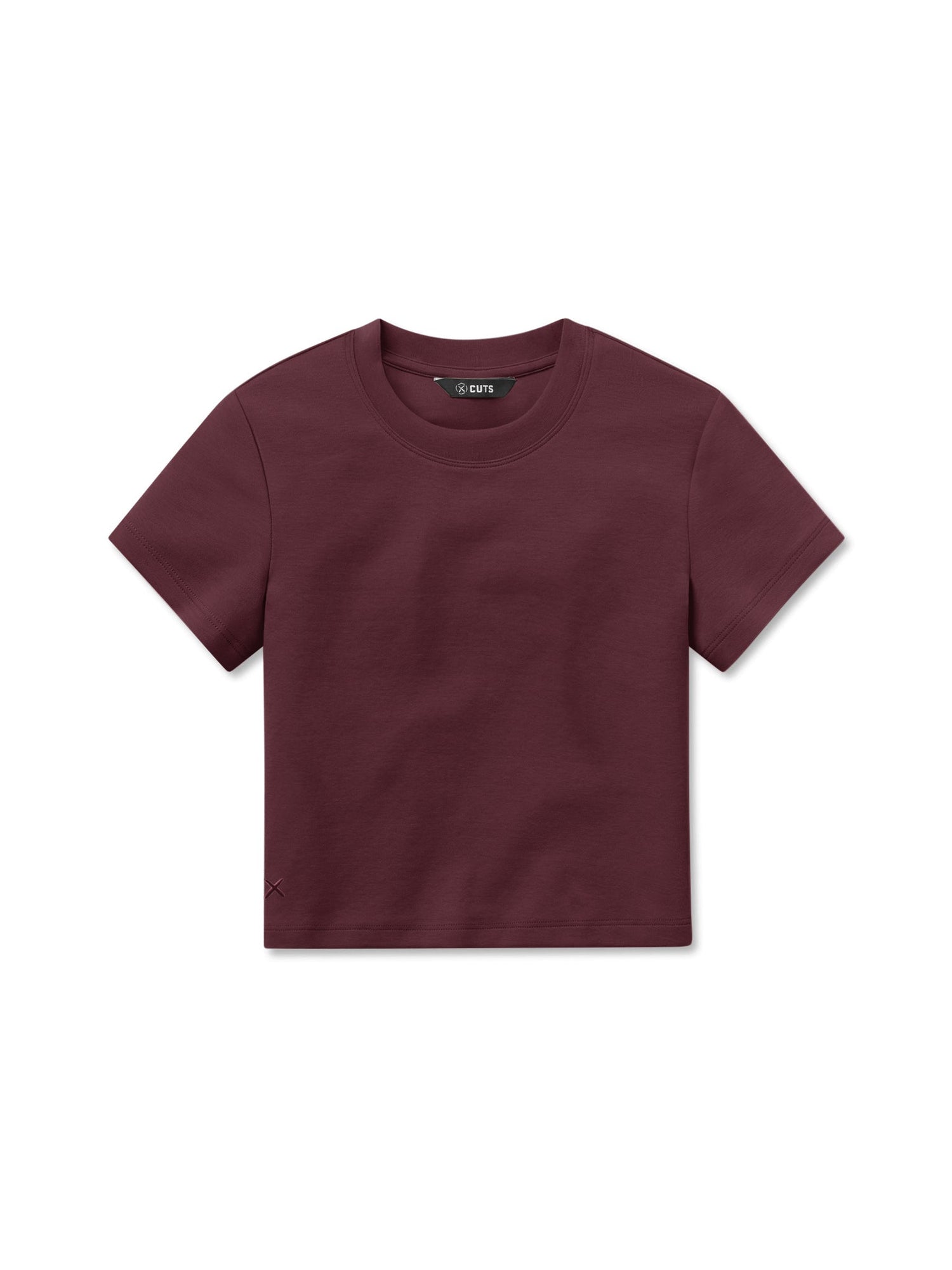 Womens | Tomboy Cropped Tee | Deep Cranberry