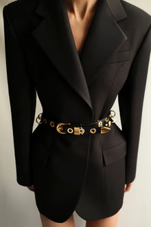 Revenge Belt | Black & 24K Gold