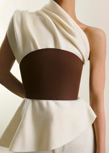 Undone Corset Suede Belt | Chocolate