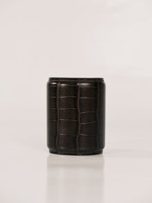 Tall Chocolate Croco Cuff | Chocolate Croco