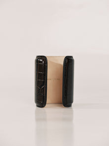 Tall Chocolate Croco Cuff | Chocolate Croco