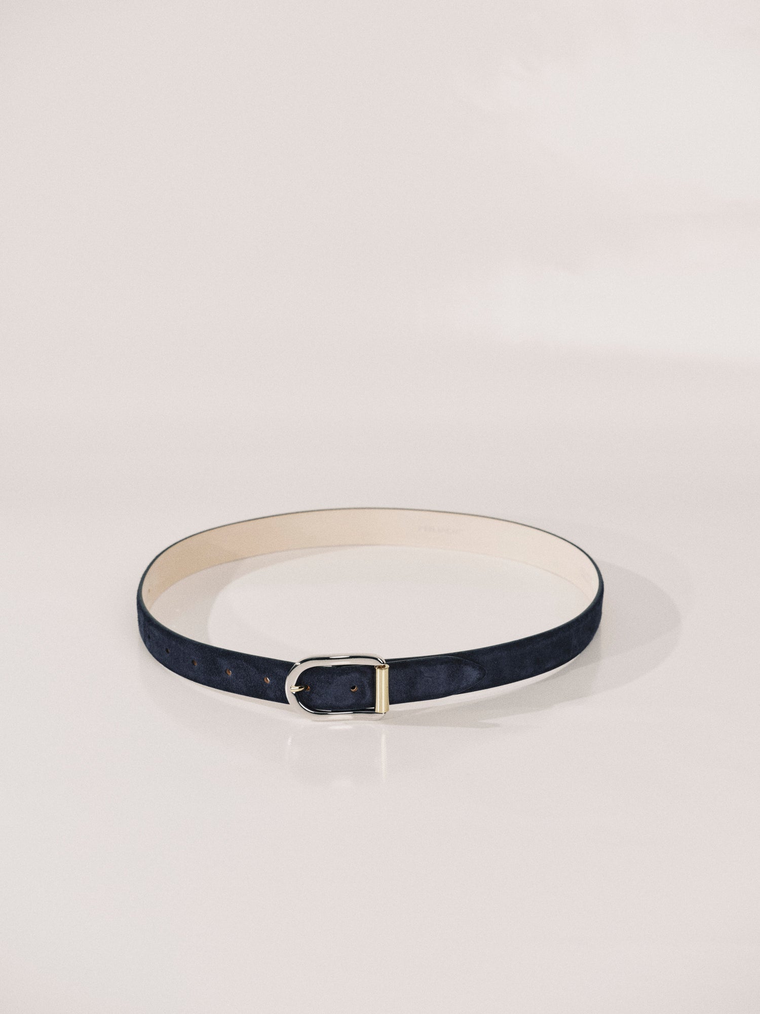 Mija Suede Belt | Deep Navy & Silver & 24K Gold