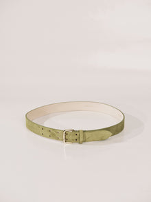 Mini Hutch Suede Belt | Moss & 24K Gold