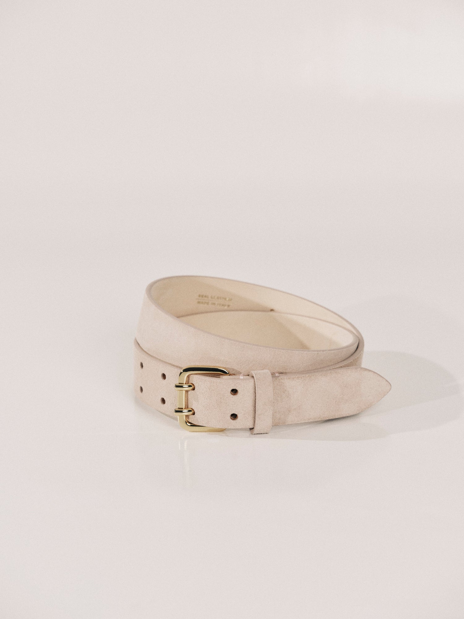 Mini Hutch Suede Belt | Blush & 24K Gold