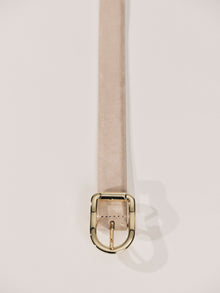 Mija Suede Belt | Blush & 24K Gold