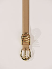 Hollyhock Belt | Cappuccino & 24K Gold