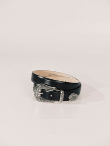 Western Belt | Black & Silver