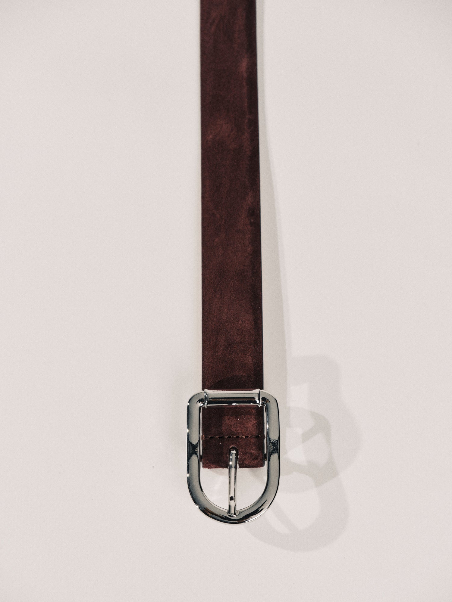 Mija Suede Belt | Garnet & Silver