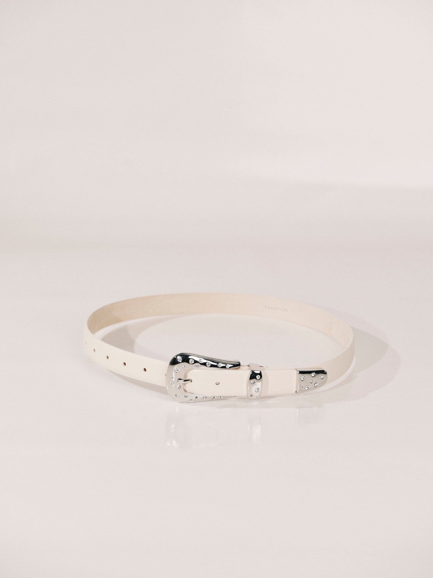 Colette Crystal Belt | Ivory & Silver