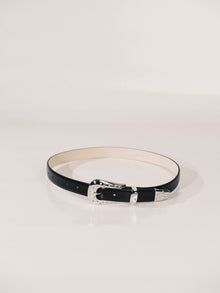 Colette Crystal Belt | Black & Silver