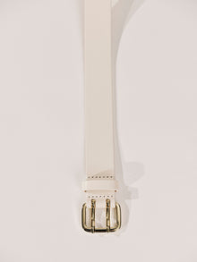 Mini Hutch X-Long Belt | Ivory & 24K Gold