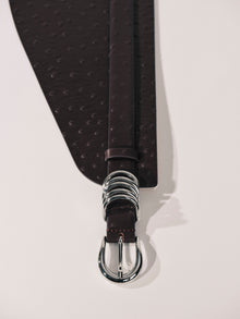 Bodice Corset Short Belt | Plum Ostrich & Silver