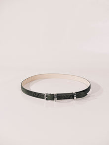 Constance Belt | Green Python & Silver