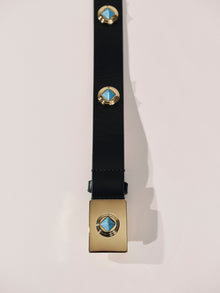 Medora Belt | Black Gold & Turquoise