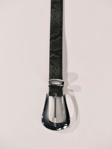 Colette Belt | Green Python & Silver