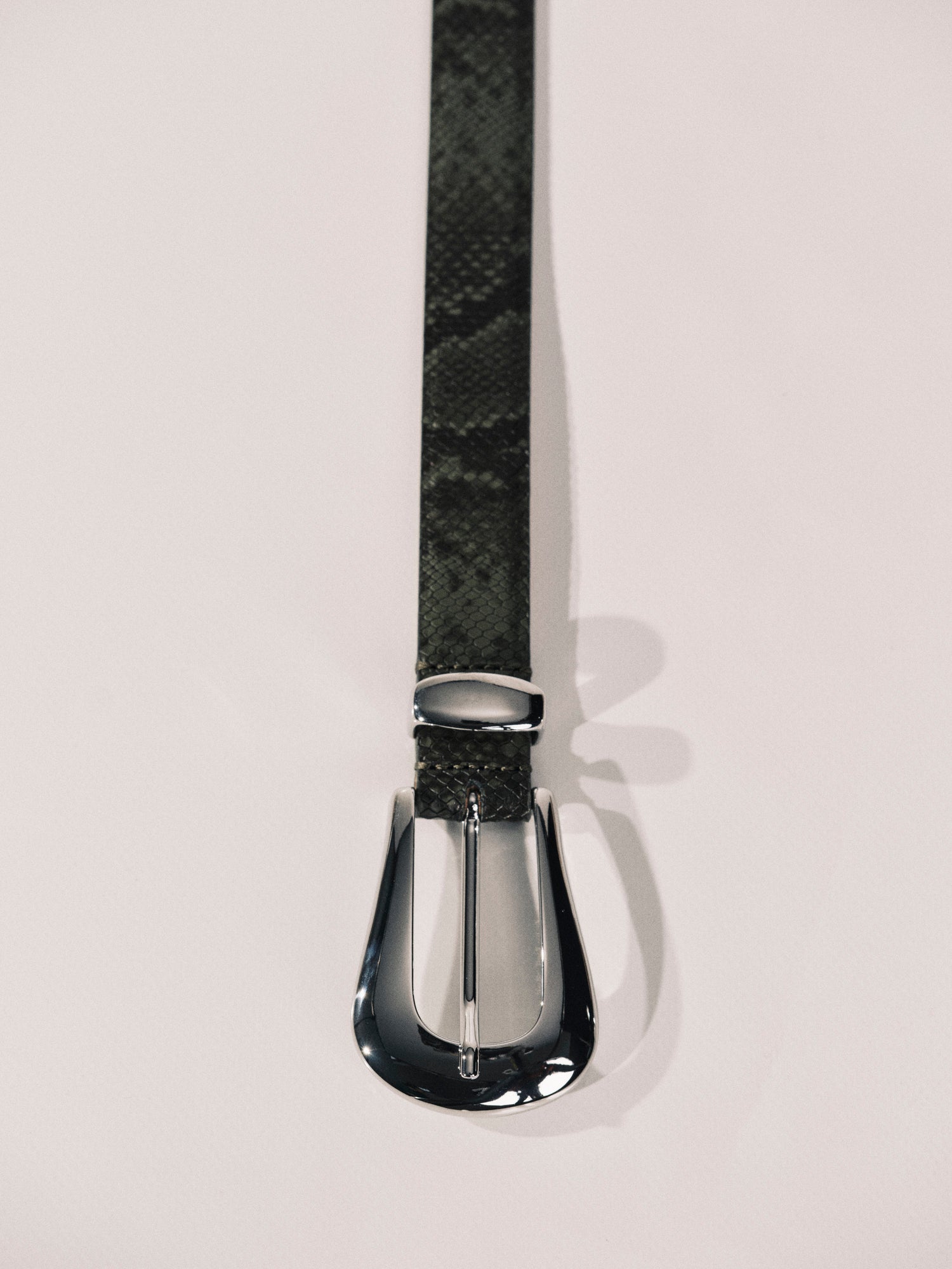 Colette Belt | Green Python & Silver