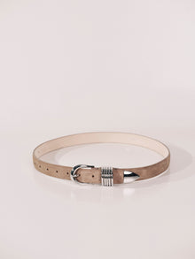 Hollyhock Suede Buff Suede Silver | Buff Suede & Silver