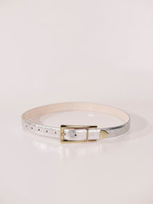 Mini Juergen Silver Ostrich Gold | Silver Ostrich & 24K Gold