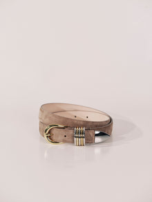 Hollyhock Suede Buff Suede Mixed Metal | Buff Suede & Silver & 24K Gold