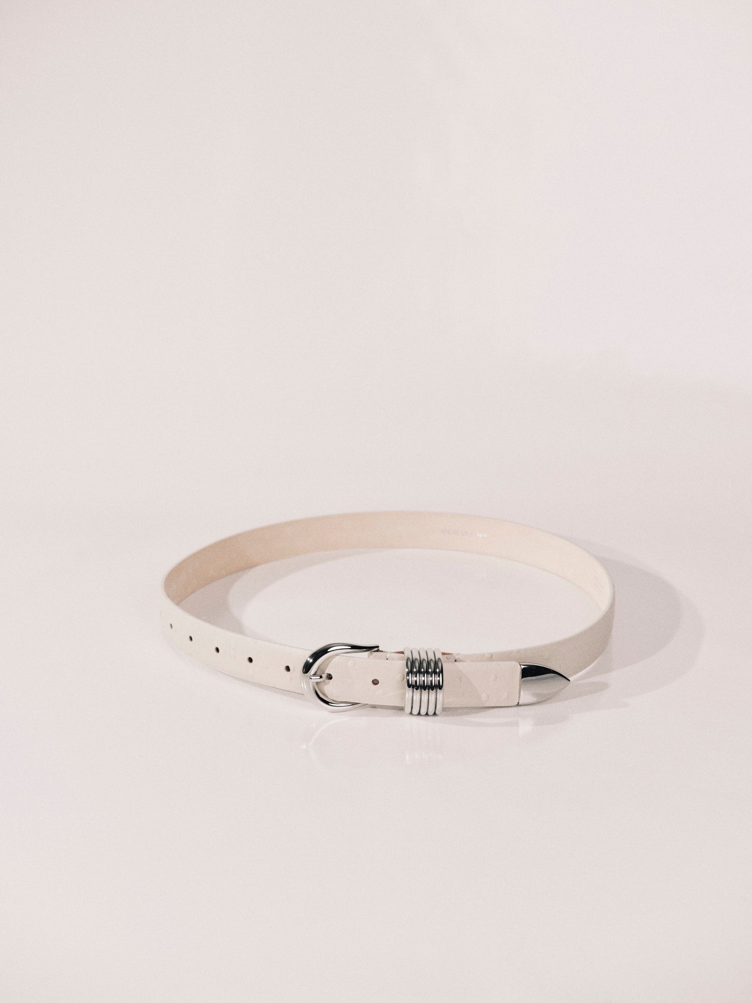 Hollyhock Ivory Ostrich Silver | Ivory Ostrich & Silver