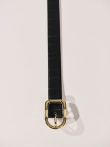 Mija Dark Brown Eel Gold | Dark Brown & 24K Gold