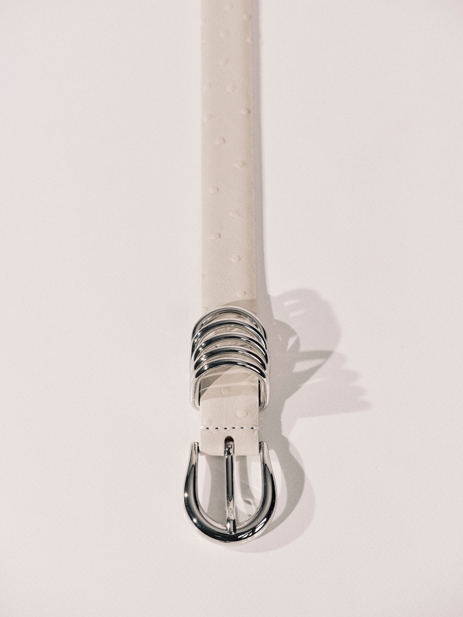 Hollyhock Ivory Ostrich Silver | Ivory Ostrich & Silver