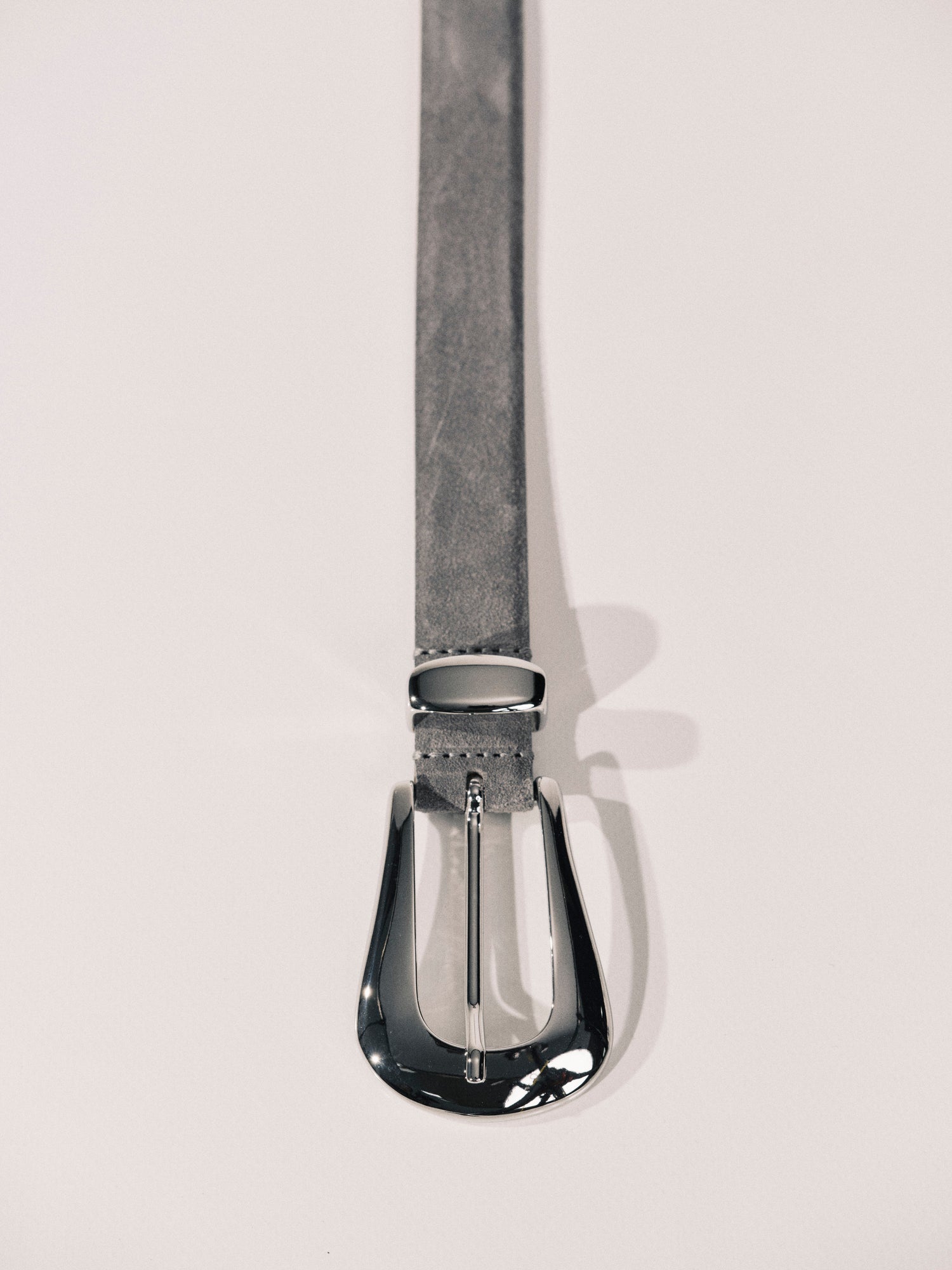 Colette Suede Belt | Fog & Silver