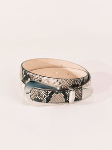 Colette Belt | Snake Beige & Silver