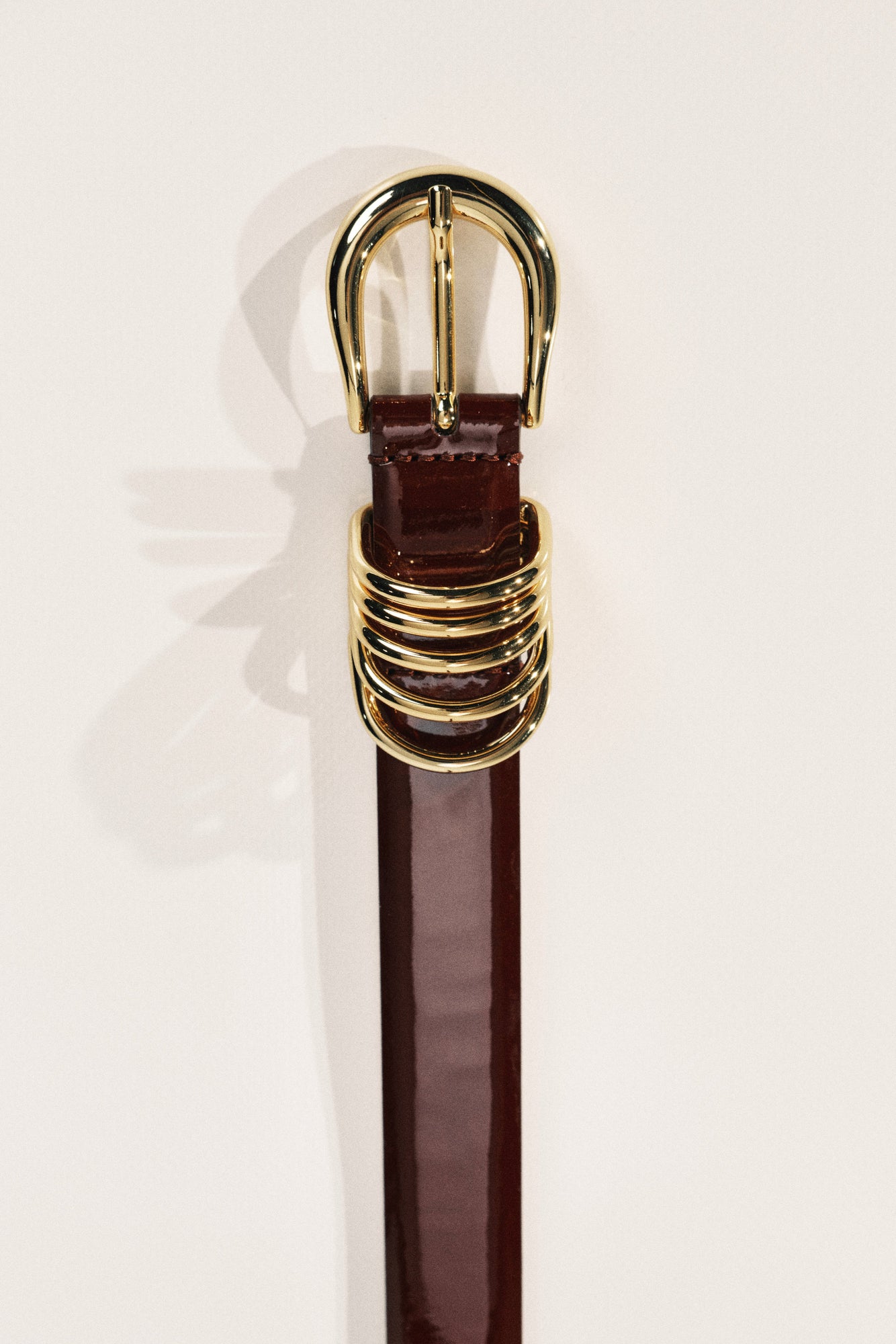 Hollyhock Belt | Deep Red Lacquer & Gold