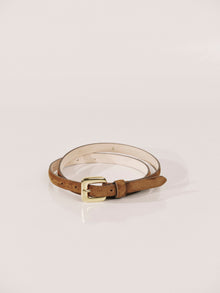 Mara Belt | Ochre Suede & 24K Gold