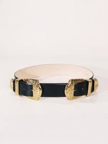 Midas Belt | Black & 24K Gold