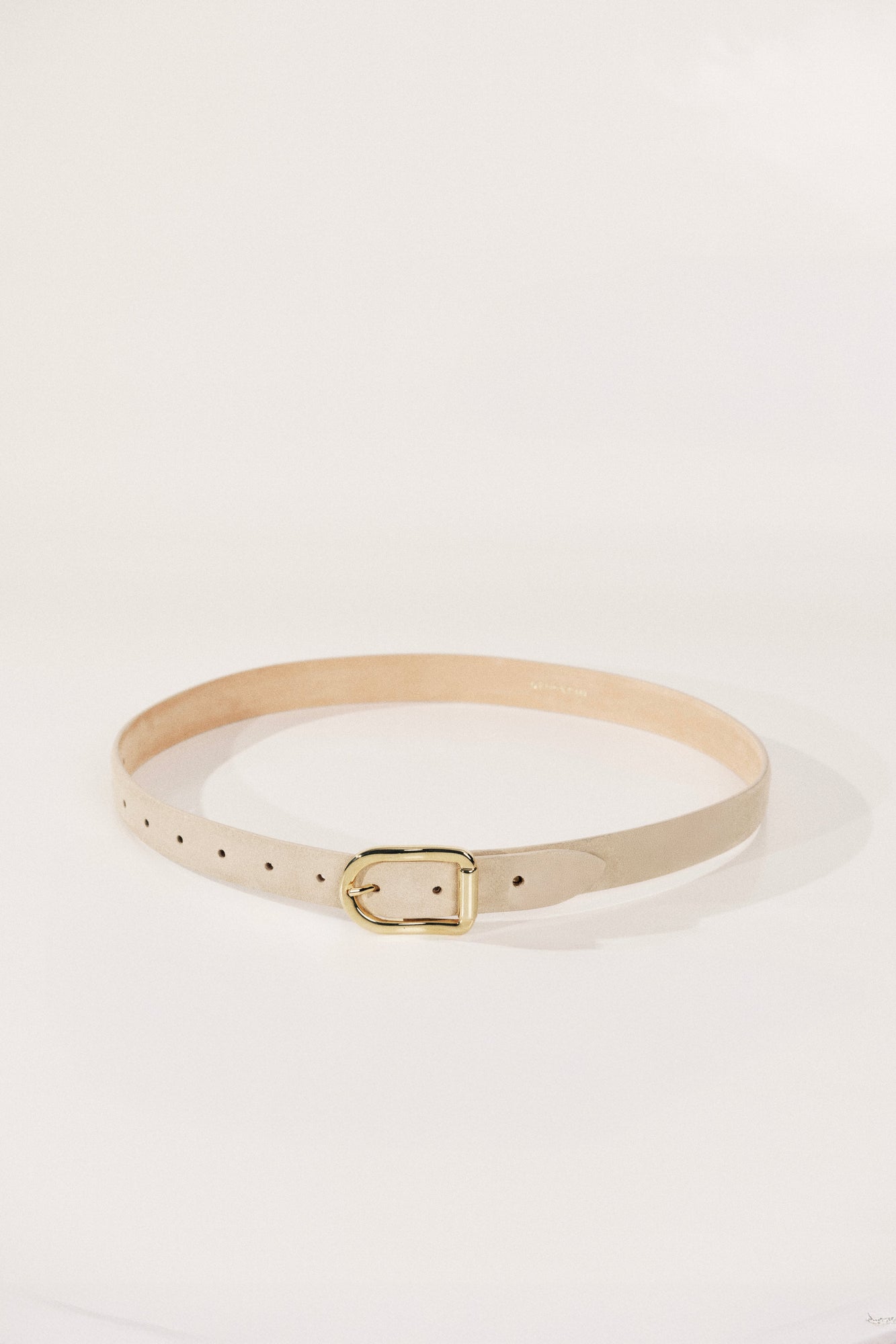 Mija Suede Belt | Papyrus & 24K Gold