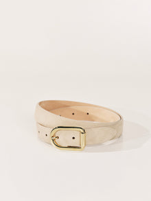 Mija Suede Belt | Papyrus & 24K Gold