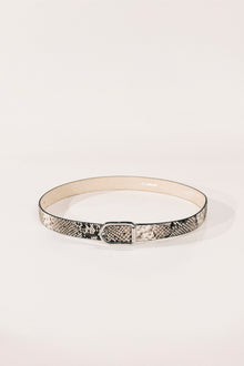 Mija Belt | Beige Snake & Silver