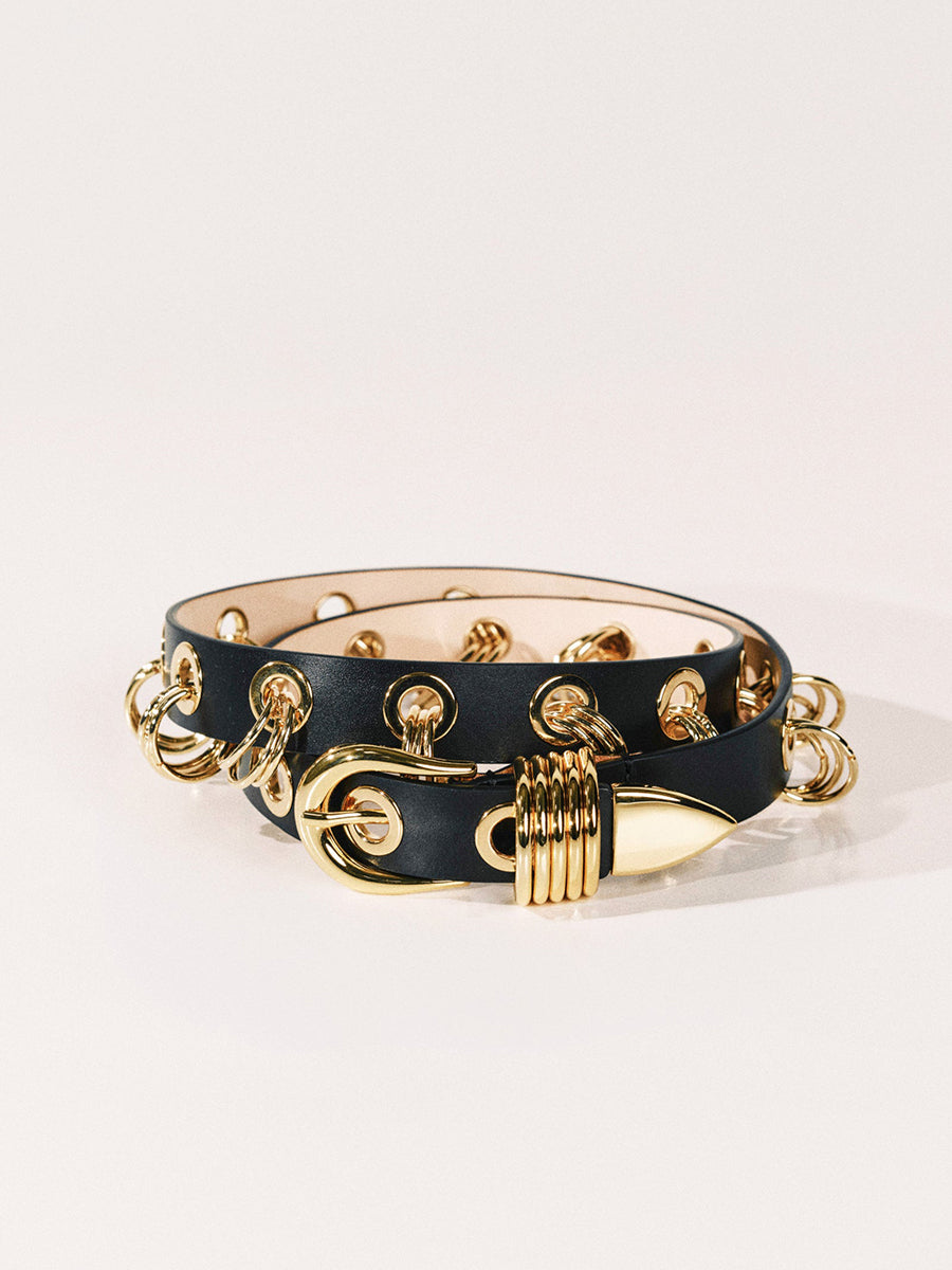 Revenge Belt | Black & 24K Gold