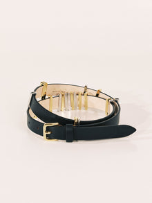 Richa Single Wrap Belt | Black & Silver & 24K Gold