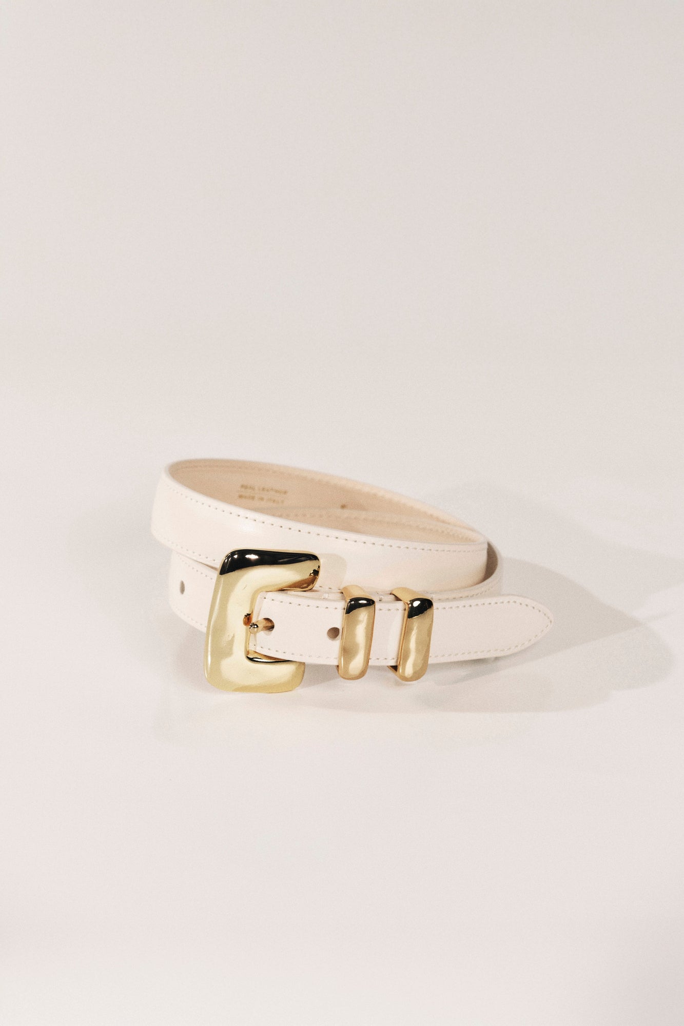 Tetra Belt | Ivory & 24K Gold