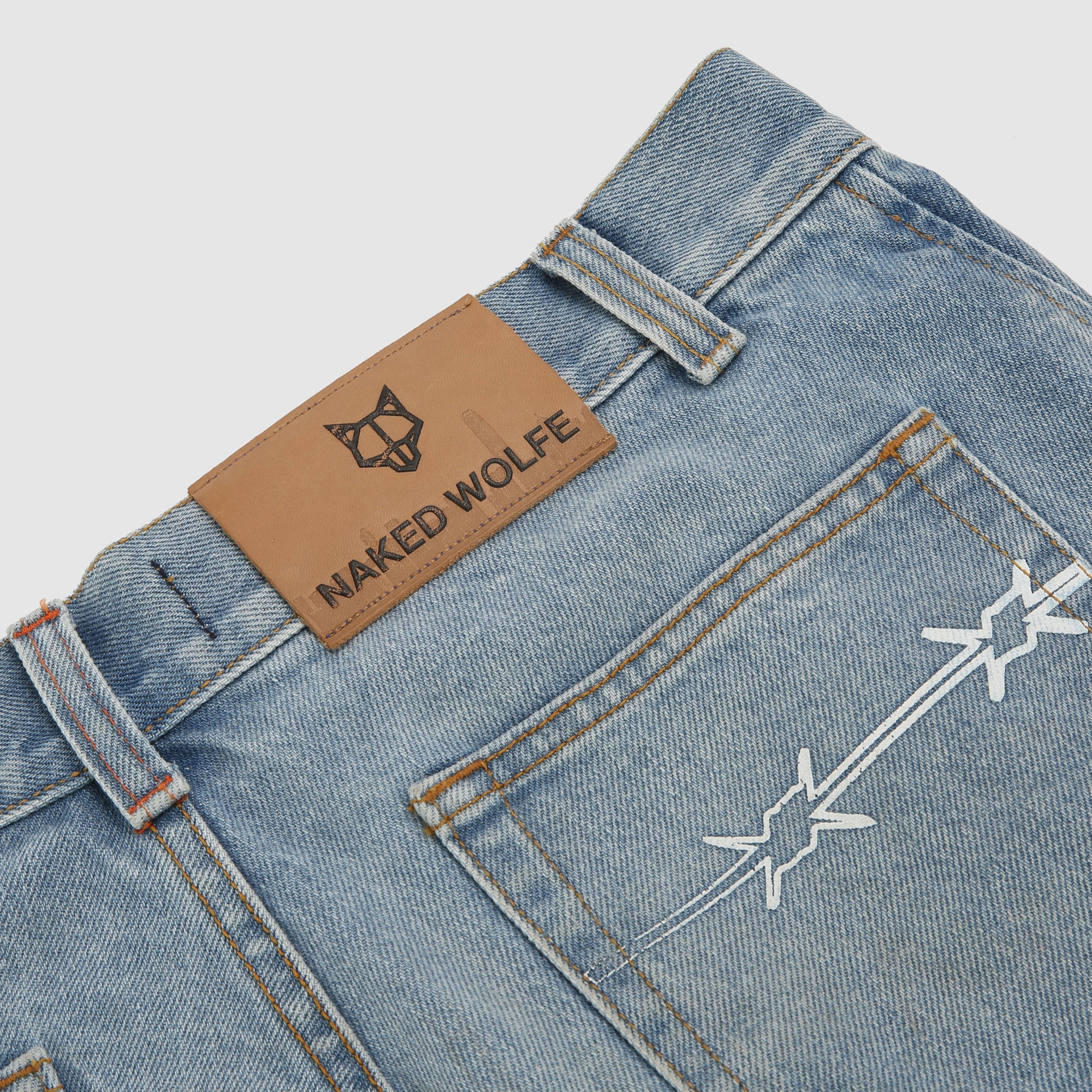Mens | Denim Cargo Shorts | Light Blue