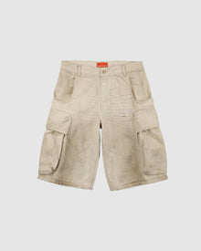 Mens | Denim Cargo Shorts | Vintage Natural