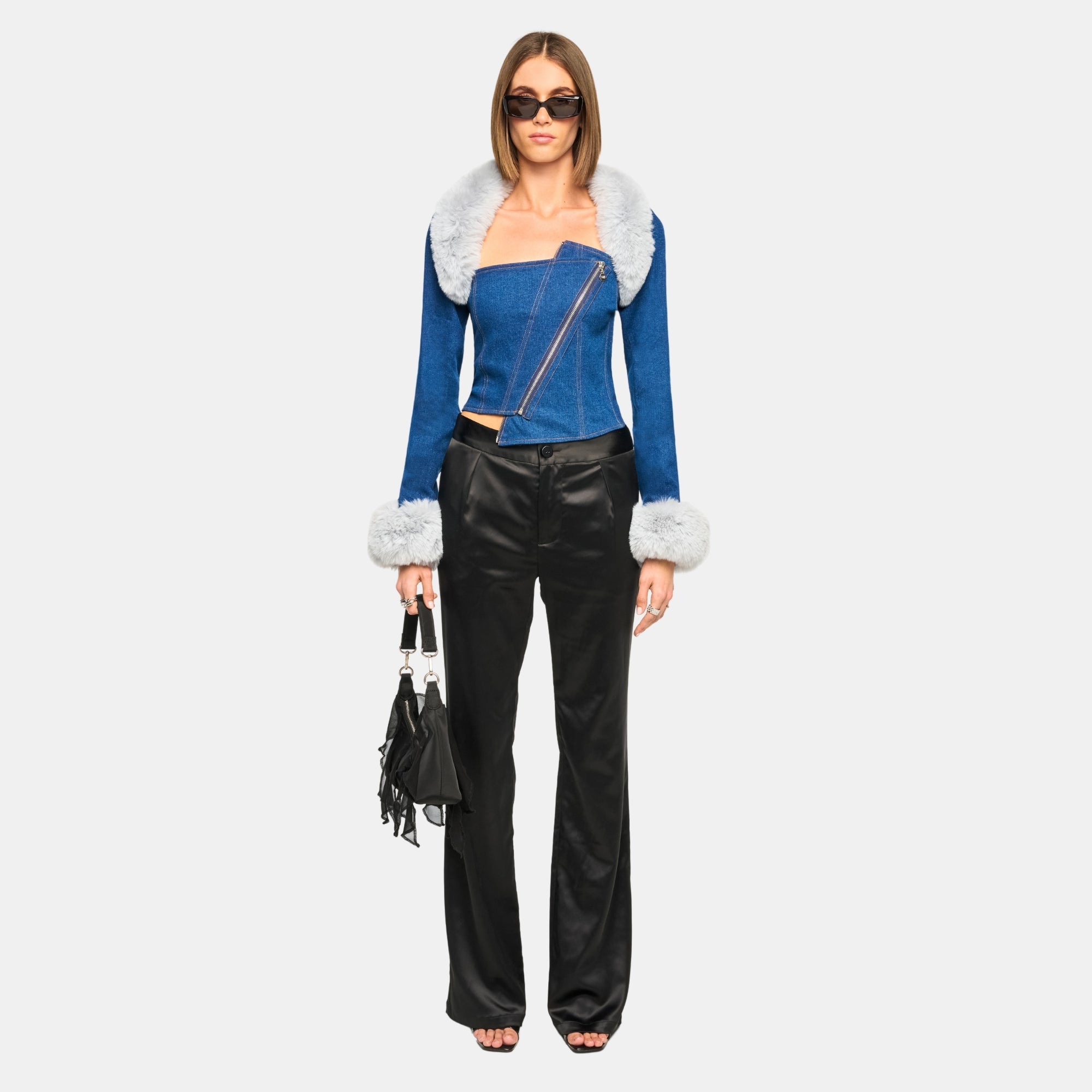 Denim Corset Jacket (2-Piece) | Dark Denim